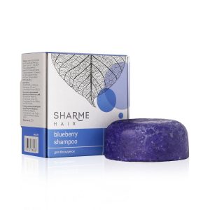 Натуральный твердый шампунь Sharme Hair Blueberry с ароматом черники для блондинок, 50 г. 3